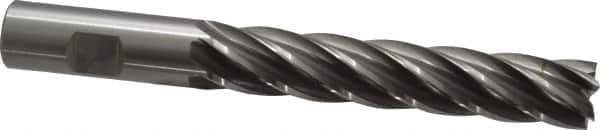 OSG - 3/4", 4" LOC, 3/4" Shank Diam, 6-1/4" OAL, 6 Flute, Cobalt Square End Mill - Single End, Uncoated, Spiral Flute, 30° Helix, Centercutting, Right Hand Cut, Right Hand Flute, Series 558 - Eagle Tool & Supply