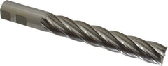 OSG - 7/8", 5" LOC, 7/8" Shank Diam, 7-1/4" OAL, 6 Flute, Cobalt Square End Mill - Single End, Uncoated, Spiral Flute, 30° Helix, Centercutting, Right Hand Cut, Right Hand Flute, Series 558 - Eagle Tool & Supply