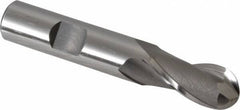 OSG - 1/2" Diam, 1" LOC, 2 Flute Cobalt Ball End Mill - Uncoated, Single End, 3" OAL, 1/2" Shank Diam, Spiral Flute - Eagle Tool & Supply