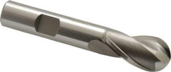 OSG - 5/8" Diam, 1-1/8" LOC, 2 Flute Cobalt Ball End Mill - Uncoated, Single End, 3-1/8" OAL, 1/2" Shank Diam, Spiral Flute - Eagle Tool & Supply