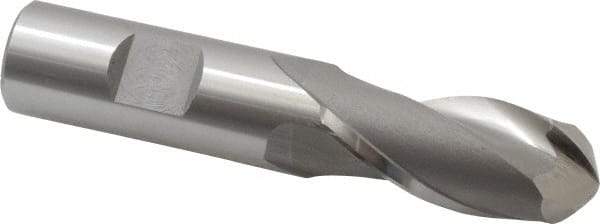 OSG - 3/4" Diam, 1-5/8" LOC, 2 Flute Cobalt Ball End Mill - Uncoated, Single End, 3-7/8" OAL, 3/4" Shank Diam, Spiral Flute - Eagle Tool & Supply