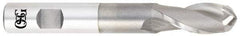 OSG - 5/8" Diam, 1-3/8" LOC, 2 Flute Cobalt Ball End Mill - Uncoated, Single End, 4-5/8" OAL, 5/8" Shank Diam, Spiral Flute - Eagle Tool & Supply