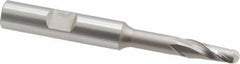 OSG - 1/4" Diam, 5/8" LOC, 2 Flute Cobalt Ball End Mill - Uncoated, Single End, 3-1/16" OAL, 3/8" Shank Diam, Spiral Flute - Eagle Tool & Supply