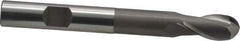 OSG - 3/8" Diam, 3/4" LOC, 2 Flute Cobalt Ball End Mill - Uncoated, Single End, 3-5/16" OAL, 3/8" Shank Diam, Spiral Flute - Eagle Tool & Supply