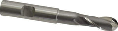 OSG - 7/16" Diam, 1" LOC, 2 Flute Cobalt Ball End Mill - Uncoated, Single End, 3-11/16" OAL, 1/2" Shank Diam, Spiral Flute - Eagle Tool & Supply