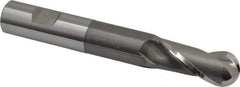 OSG - 3/4" Diam, 1-5/8" LOC, 2 Flute Cobalt Ball End Mill - Uncoated, Single End, 5-3/8" OAL, 3/4" Shank Diam, Spiral Flute - Eagle Tool & Supply
