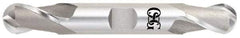 OSG - 1" Diam, 1-5/8" LOC, 2 Flute Cobalt Ball End Mill - Uncoated, Double End, 5-7/8" OAL, 1" Shank Diam, Spiral Flute - Eagle Tool & Supply