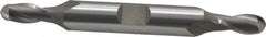 OSG - 1/4" Diam, 1/2" LOC, 2 Flute Cobalt Ball End Mill - Uncoated, Double End, 3-1/8" OAL, 3/8" Shank Diam, Spiral Flute - Eagle Tool & Supply