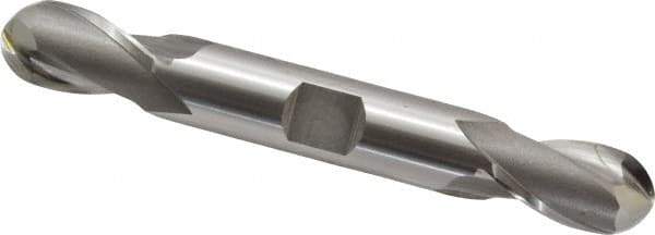OSG - 1/2" Diam, 13/16" LOC, 2 Flute Cobalt Ball End Mill - Uncoated, Double End, 3-3/4" OAL, 1/2" Shank Diam, Spiral Flute - Eagle Tool & Supply