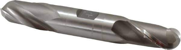 OSG - 3/4" Diam, 1-5/16" LOC, 2 Flute Cobalt Ball End Mill - Uncoated, Double End, 5" OAL, 3/4" Shank Diam, Spiral Flute - Eagle Tool & Supply