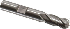 OSG - 3/8" Diam, 3/4" LOC, 4 Flute Cobalt Ball End Mill - Uncoated, Single End, 2-1/2" OAL, 3/8" Shank Diam, Spiral Flute - Eagle Tool & Supply