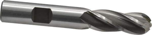 OSG - 1/2" Diam, 1-1/4" LOC, 4 Flute Cobalt Ball End Mill - Uncoated, Single End, 3-1/4" OAL, 1/2" Shank Diam, Spiral Flute - Eagle Tool & Supply