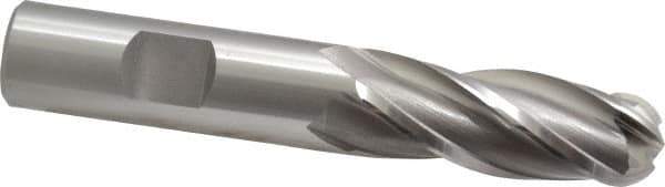 OSG - 5/8" Diam, 1-5/8" LOC, 4 Flute Cobalt Ball End Mill - Uncoated, Single End, 3-3/4" OAL, 5/8" Shank Diam, Spiral Flute - Eagle Tool & Supply