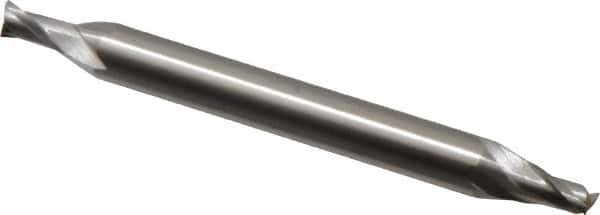 OSG - 1/8", 3/16" LOC, 3/16" Shank Diam, 2" OAL, 2 Flute, Cobalt Square End Mill - Double End, Uncoated, Spiral Flute, 30° Helix, Centercutting, Right Hand Cut, Right Hand Flute, Series 562 - Eagle Tool & Supply