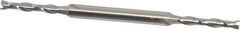 OSG - 1/8", 3/4" LOC, 3/16" Shank Diam, 3-1/8" OAL, 2 Flute, Cobalt Square End Mill - Double End, Uncoated, Spiral Flute, 30° Helix, Centercutting, Right Hand Cut, Right Hand Flute, Series 564 - Eagle Tool & Supply