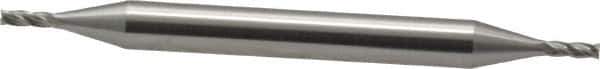 OSG - 1/16", 3/16" LOC, 3/16" Shank Diam, 2-1/4" OAL, 4 Flute, Cobalt Square End Mill - Double End, Uncoated, Spiral Flute, 30° Helix, Centercutting, Right Hand Cut, Right Hand Flute, Series 567 - Eagle Tool & Supply