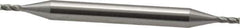 OSG - 1/16", 3/16" LOC, 3/16" Shank Diam, 2-1/4" OAL, 4 Flute, Cobalt Square End Mill - Double End, Uncoated, Spiral Flute, 30° Helix, Centercutting, Right Hand Cut, Right Hand Flute, Series 567 - Eagle Tool & Supply