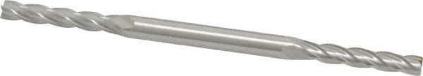 OSG - 5/32", 7/8" LOC, 3/16" Shank Diam, 3-1/4" OAL, 4 Flute, Cobalt Square End Mill - Double End, Uncoated, Spiral Flute, 30° Helix, Centercutting, Right Hand Cut, Right Hand Flute, Series 568 - Eagle Tool & Supply
