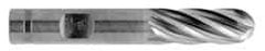 OSG - 1-1/2" Diam, 2" LOC, 4 Flute Cobalt Ball End Mill - Uncoated, Single End, 4-1/2" OAL, 1-1/4" Shank Diam, Spiral Flute - Eagle Tool & Supply