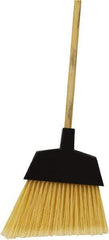 O-Cedar - 12" Wide, Beige PET Bristles, 48" Wood Handle, Angled Broom - Flagged - Eagle Tool & Supply