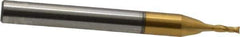 OSG - 1/16", 3/16" LOC, 3/16" Shank Diam, 1-7/8" OAL, 2 Flute, Powdered Metal Square End Mill - Single End, TiN Finish, Spiral Flute, 30° Helix, Centercutting, Right Hand Cut, Right Hand Flute, Series 673 - Eagle Tool & Supply