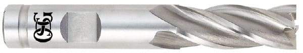 OSG - 1-1/2", 3" LOC, 1-1/4" Shank Diam, 5-1/2" OAL, 4 Flute, Cobalt Square End Mill - Single End, Uncoated, Spiral Flute, 30° Helix, Centercutting, Right Hand Cut, Right Hand Flute, Series 548 - Eagle Tool & Supply