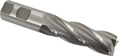 OSG - 1", 3" LOC, 1" Shank Diam, 5-1/2" OAL, 4 Flute, Cobalt Square End Mill - Single End, Uncoated, Spiral Flute, 30° Helix, Centercutting, Right Hand Cut, Right Hand Flute, Series 548 - Eagle Tool & Supply