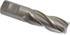 OSG - 1-1/4", 3" LOC, 1-1/4" Shank Diam, 5-1/2" OAL, 4 Flute, Cobalt Square End Mill - Single End, Uncoated, Spiral Flute, 30° Helix, Centercutting, Right Hand Cut, Right Hand Flute, Series 548 - Eagle Tool & Supply