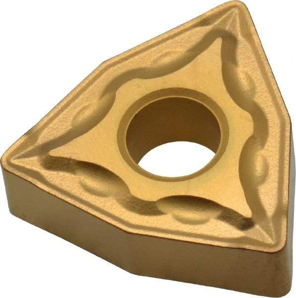 Sumitomo - WNMG432 EMU Grade AC830P Carbide Turning Insert - 80° Trigon, 1/2" Inscr Circle, 3/16" Thick, 1/32" Corner Radius - Eagle Tool & Supply