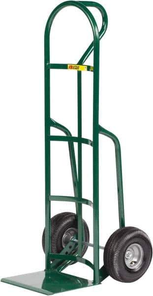 Little Giant - 800 Lb Capacity 49" OAH Hand Truck - 12 x 14" Base Plate, Loop Handle, Steel, Full Pneumatic Wheels - Eagle Tool & Supply