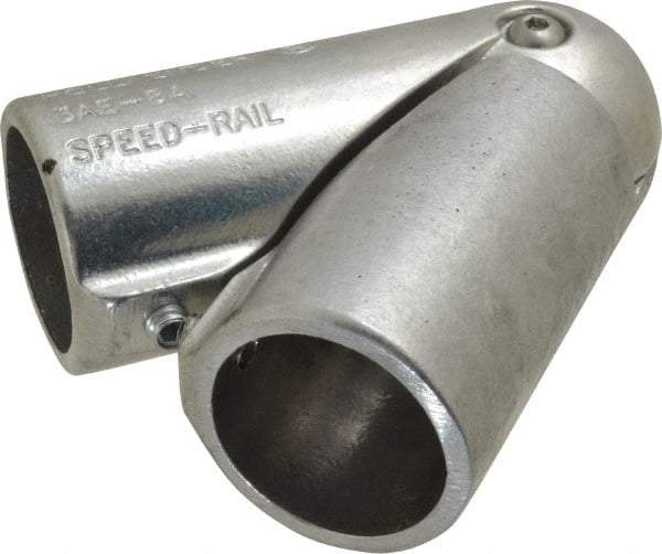 Hollaender - 1-1/2" Pipe, Adjustable Elbow Assembly, Aluminum Alloy Elbow Pipe Rail Fitting - Bright Finish - Eagle Tool & Supply