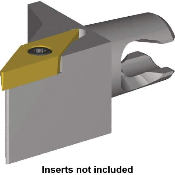 Kennametal - Right Hand Cut, Size KM16, VB.. 1103 Insert Compatiblity, External Modular Turning & Profiling Cutting Unit Head - 10mm Ctr to Cutting Edge, 20mm Head Length, Through Coolant, Series Micro Screw-On - Eagle Tool & Supply