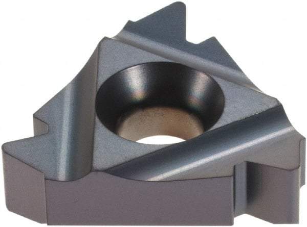Iscar - 22ER External Right Hand 6 UN Laydown Threading Insert - Grade IC908, TiAlN Coated Carbide, 12.7mm Inscribed Circle - Eagle Tool & Supply