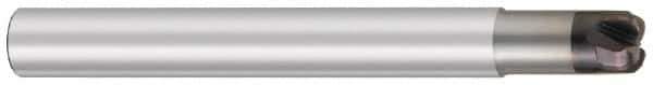 OSG - 3/16", 3 Flute, Single End, Solid Carbide, 1/16" Corner Radius End Mill - 2-1/4" OAL, 3/32" LOC, Right Hand Cut, 9/16" Extended Reach - Eagle Tool & Supply