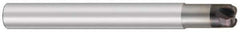 OSG - 3/16", 3 Flute, Single End, Solid Carbide, 1/16" Corner Radius End Mill - 2-1/4" OAL, 3/32" LOC, Right Hand Cut, 9/16" Extended Reach - Eagle Tool & Supply