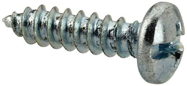 Value Collection - #8 Pan Head Slotted Phillips Sheet Metal Screw - Steel, 5/8" Length Under Head, Grade 2 - Eagle Tool & Supply