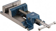 Wilton - 4-3/4" Jaw Opening Capacity x 1-1/2" Throat Depth, Horizontal Drill Press Vise - 4-1/2" Wide x 1-1/2" High Jaw, Stationary Base, Rapid Action, Steel - Eagle Tool & Supply