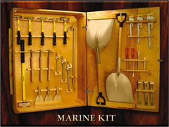 Ampco - 28 Piece Marine Tool Set - Comes in Wood Case - Eagle Tool & Supply