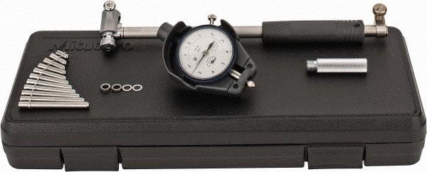 Mitutoyo - 11 Anvil, 2 to 6" Dial Bore Gage - 0.0001" Graduation, 5.9" Gage Depth, Accurate to 0.00008", Carbide Contact Point - Eagle Tool & Supply