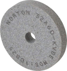 Norton - 60 Grit Aluminum Oxide Type 1 Internal Grinding Wheel - 3" Diam x 1/2" Hole x 1/2" Thick, 10,825 Max RPM, Type 1 Medium Grade, K Hardness, Vitrified Bond, One-Side Recess - Eagle Tool & Supply