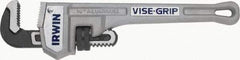 Irwin - 10" Aluminum Straight Pipe Wrench - 1-1/2" Pipe Capacity - Eagle Tool & Supply