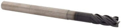 SGS - 3/8", 4 Flute, Single End, Solid Carbide, 0.02" Corner Radius End Mill - 5" OAL, Right Hand Flute, 7/8" LOC, Right Hand Cut, 1-7/8" Extended Reach - Eagle Tool & Supply