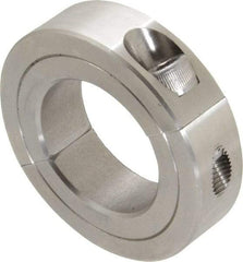 Climax Metal Products - 1-5/16" Bore, Stainless Steel, Two Piece Two Piece Split Shaft Collar - 2-1/4" Outside Diam, 9/16" Wide - Eagle Tool & Supply