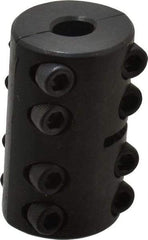 Climax Metal Products - 1/4" Inside x 5/8" Outside Diam, Two Piece Rigid Coupling without Keyway - 1" Long - Eagle Tool & Supply