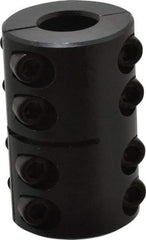 Climax Metal Products - 1/2" Inside x 1-1/8" Outside Diam, Two Piece Rigid Coupling without Keyway - 1-3/4" Long - Eagle Tool & Supply