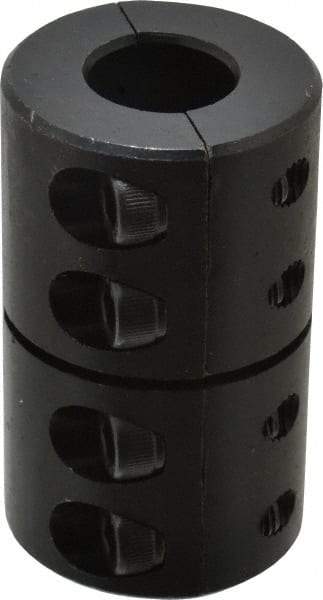 Climax Metal Products - 5/8" Inside x 1-5/16" Outside Diam, Two Piece Rigid Coupling without Keyway - 2" Long - Eagle Tool & Supply