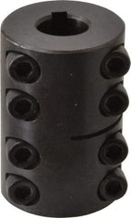 Climax Metal Products - 3/4" Inside x 1-1/2" Outside Diam, Two Piece Rigid Coupling with Keyway - 2-1/4" Long x 3/16" Keyway Width x 3/32" Keyway Depth - Eagle Tool & Supply