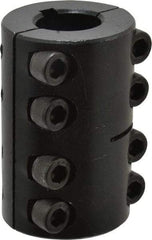 Climax Metal Products - 3/4" Inside x 1-1/2" Outside Diam, Two Piece Rigid Coupling with Keyway - 2-1/4" Long x 3/16" Keyway Width x 3/32" Keyway Depth - Eagle Tool & Supply