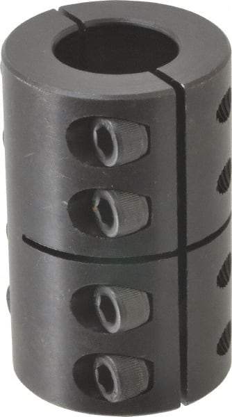 Climax Metal Products - 7/8" Inside x 1-5/8" Outside Diam, Two Piece Rigid Coupling without Keyway - 2-1/2" Long - Eagle Tool & Supply