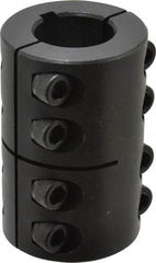 Climax Metal Products - 7/8" Inside x 1-5/8" Outside Diam, Two Piece Rigid Coupling with Keyway - 2-1/2" Long x 3/16" Keyway Width x 3/32" Keyway Depth - Eagle Tool & Supply